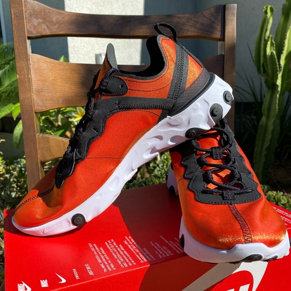 New Nike React Element 55 PRM SU19 Blk//BLK-Tr Yl - Picture 4 of 9